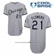 Camiseta Beisbol Hombre Chicago White Sox Tyler Flowers 21 Gris Cool Base
