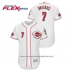 Camiseta Beisbol Hombre Cincinnati Reds Eugenio Suarez Flex Base Blanco