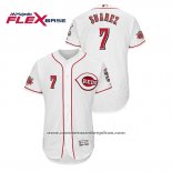 Camiseta Beisbol Hombre Cincinnati Reds Eugenio Suarez Flex Base Blanco