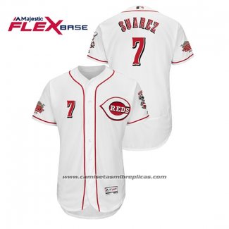 Camiseta Beisbol Hombre Cincinnati Reds Eugenio Suarez Flex Base Blanco