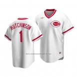 Camiseta Beisbol Hombre Cincinnati Reds Fred Hutchinson Cooperstown Collection Primera Blanco