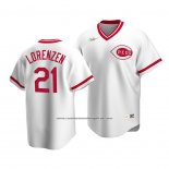 Camiseta Beisbol Hombre Cincinnati Reds Michael Lorenzen Cooperstown Collection Primera Blanco