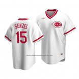 Camiseta Beisbol Hombre Cincinnati Reds Nick Senzel Cooperstown Collection Primera Blanco