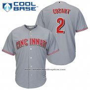 Camiseta Beisbol Hombre Cincinnati Reds Zack Cozart 2 Gris Cool Base