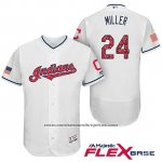 Camiseta Beisbol Hombre Cleveland Indians 2017 Estrellas y Rayas Andrew Miller Blanco Flex Base Camiseta Beisbol Hombre Cleveland Indians 2017 Estrellas y Rayas Andrew Miller Blanco Flex Base