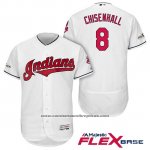 Camiseta Beisbol Hombre Cleveland Indians 2017 Postemporada Lonnie Chisenhall Blanco Flex Base