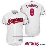 Camiseta Beisbol Hombre Cleveland Indians 2017 Postemporada Lonnie Chisenhall Blanco Flex Base