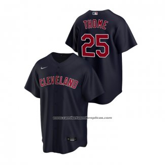 Camiseta Beisbol Hombre Cleveland Indians Jim Thome Replica Alterno Azul