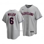 Camiseta Beisbol Hombre Cleveland Indians Owen Miller Replica Gris
