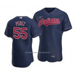 Camiseta Beisbol Hombre Cleveland Indians Roberto Perez Autentico Alterno Azul