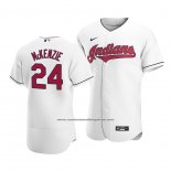 Camiseta Beisbol Hombre Cleveland Indians Triston Mckenzie Autentico Primera Blanco