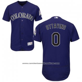 Camiseta Beisbol Hombre Colorado Adam Ottavino Violeta Flex Base