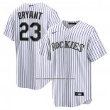 Camiseta Beisbol Hombre Colorado Rockies Kris Bryant Replica Blanco