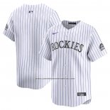Camiseta Beisbol Hombre Colorado Rockies Primera Limited Blanco