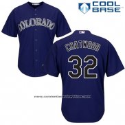 Camiseta Beisbol Hombre Colorado Rockies Tyler Chatwood 32 Violeta Cool Base