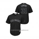 Camiseta Beisbol Hombre Colorado Rockies Yonathan Daza 2019 Players Weekend Canana Replica Negro
