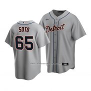 Camiseta Beisbol Hombre Detroit Tigers Gregory Soto Replica Road Gris