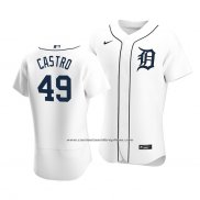 Camiseta Beisbol Hombre Detroit Tigers Willi Castro Autentico Primera Blanco