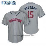 Camiseta Beisbol Hombre Houston Astros 2017 Estrellas y Rayas Carlos Beltran Gris Cool Base