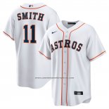 Camiseta Beisbol Hombre Houston Astros Cam Smith Primera Replica Blanco