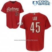 Camiseta Beisbol Hombre Houston Astros Carlos Lee 45 Rojo Cool Base