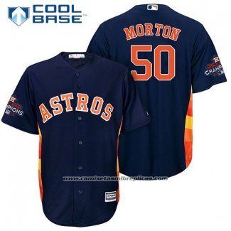 Camiseta Beisbol Hombre Houston Astros Charlie Morton Azul Cool Base