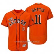 Camiseta Beisbol Hombre Houston Astros Evan Gattis 11 Naranja Hispanic Heritage