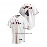 Camiseta Beisbol Hombre Houston Astros George Springer Replica Primera Blanco