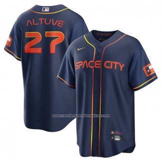 Camiseta Beisbol Hombre Houston Astros Jose Abreu 2022 City Connect Replica Azul