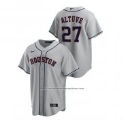 Camiseta Beisbol Hombre Houston Astros Jose Altuve Replica Road Gris