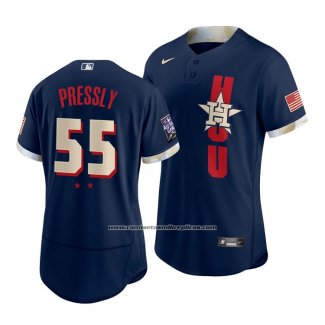 Camiseta Beisbol Hombre Houston Astros Ryan Pressly 2021 All Star Autentico Azul