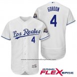 Camiseta Beisbol Hombre Kansas City Royals Alex Gordon Blanco Flex Base
