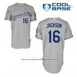 Camiseta Beisbol Hombre Kansas City Royals Bo Jackson 16 Gris Cool Base