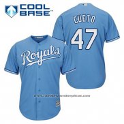 Camiseta Beisbol Hombre Kansas City Royals Johnny Cueto 47 Powder Azul Alterno Cool Base