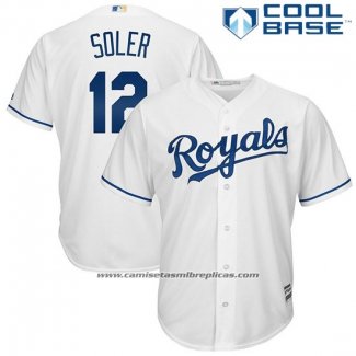 Camiseta Beisbol Hombre Kansas City Royals Jorge Soler Blanco Cool Base