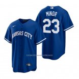 Camiseta Beisbol Hombre Kansas City Royals Mike Minor Alterno Replica Azul