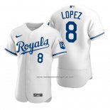 Camiseta Beisbol Hombre Kansas City Royals Nicky Lopez 2022 Autentico Blanco
