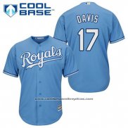 Camiseta Beisbol Hombre Kansas City Royals Wade Davis 17 Powder Azul Alterno Cool Base