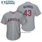 Camiseta Beisbol Hombre Los Angeles Angels 2017 Estrellas y Rayas Garrett Richards Gris Cool Base Camiseta Beisbol Hombre Los Angeles Angels 2017 Estrellas y Rayas Garrett Richards Gris Cool Base