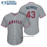 Camiseta Beisbol Hombre Los Angeles Angels 2017 Estrellas y Rayas Garrett Richards Gris Cool Base