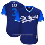 Camiseta Beisbol Hombre Los Angeles Dodgers 2017 Little League World Series Chris Taylor Azul