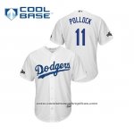 Camiseta Beisbol Hombre Los Angeles Dodgers A.j. Pollock Replica Primera Blanco