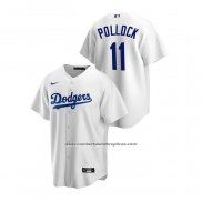 Camiseta Beisbol Hombre Los Angeles Dodgers A.j. Pollock 2019 Postemporada Cool Base Blanco