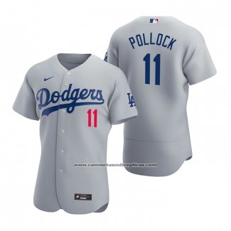 Camiseta Beisbol Hombre Los Angeles Dodgers A.j. Pollock 2019 Postemporada Cool Base Blanco