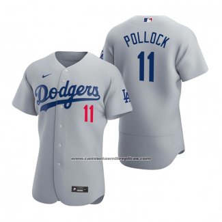 Camiseta Beisbol Hombre Los Angeles Dodgers A.j. Pollock Replica Primera Blanco