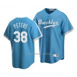 Camiseta Beisbol Hombre Los Angeles Dodgers Dj Peters Cooperstown Collection Alterno Azul