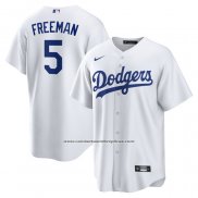 Camiseta Beisbol Hombre Los Angeles Dodgers Freddie Freeman Primera Replica Blanco