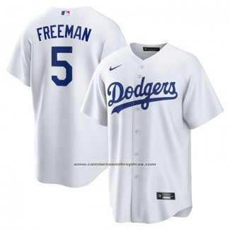 Camiseta Beisbol Hombre Los Angeles Dodgers Freddie Freeman Primera Replica Blanco