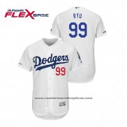 Camiseta Beisbol Hombre Los Angeles Dodgers Hyun Jin Ryu Flex Base Blanco