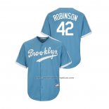 Camiseta Beisbol Hombre Los Angeles Dodgers Jackie Robinson Cooperstown Collection Replica Alterno Azul